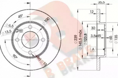 R BRAKE 78rbd23300 -  Тормозной диск